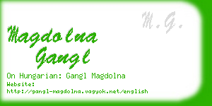 magdolna gangl business card